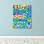 印象派カラフル庭園風景花 キャンバスプリント (インサイチュ (ウッドフロア))