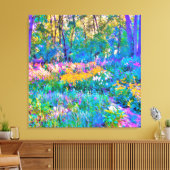 印象派カラフル庭園風景花 キャンバスプリント (インサイチュ (リビング))