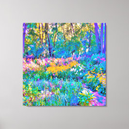 印象派カラフル庭園風景花 キャンバスプリント