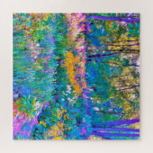 印象派カラフル庭園風景花 ジグソーパズル (横)