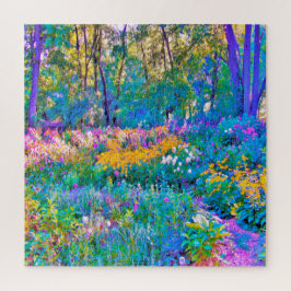 印象派カラフル庭園風景花 ジグソーパズル