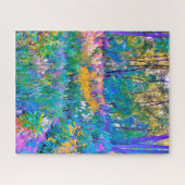 印象派カラフル庭園風景花 ジグソーパズル (横)