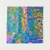 印象派カラフル庭園風景花 タペストリー (正面(横))