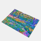 印象派カラフル庭園風景花 ドアマット (アングル)