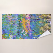 印象派カラフル庭園風景花 バスタオル (バスタオル)