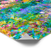 印象派カラフル庭園風景花 ポスター (角)