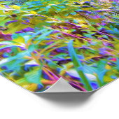 印象派カラフル庭園風景花 ポスター (角)