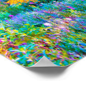 印象派カラフル庭園風景花 ポスター (角)