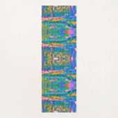 印象派カラフル庭園風景花 ヨガマット (正面)