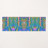 印象派カラフル庭園風景花 ヨガマット (正面(横))