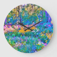 印象派カラフル庭園風景花