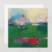 印象派カラフル芸術ありがとう サンキューカード (正面/裏面)