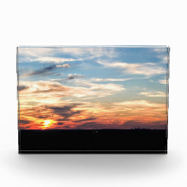 印象派クリーブランドサンセット フォトブロック