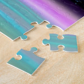 印象派コズミックアメージングパープルユニバースおもしろい ジグソーパズル (側面)