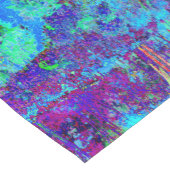 印象派サイケデリックのブルーガーデン風景 ショートテーブルランナー (コーナー)