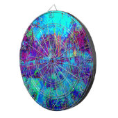 印象派サイケデリックのブルーガーデン風景 ダーツボード (正面右)