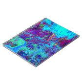 印象派サイケデリックのブルーガーデン風景 ノートブック (左側)