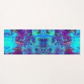 印象派サイケデリックのブルーガーデン風景 ヨガマット (正面(横))