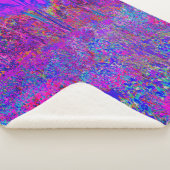 印象派サイケデリックの紫色の風景 シェルパブランケット (3/4)