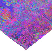 印象派サイケデリックの紫色の風景 ショートテーブルランナー (コーナー)