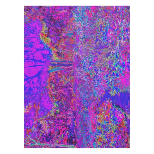 印象派サイケデリックの紫色の風景 テーブルクロス (正面)