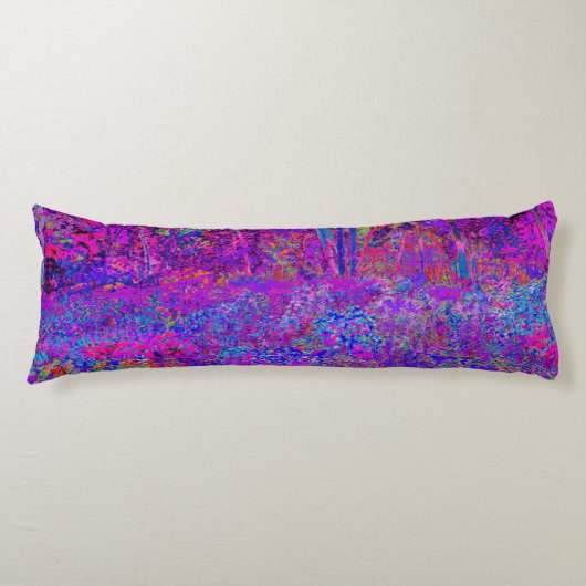 印象派サイケデリックの紫色の風景 ボディピロー (正面)
