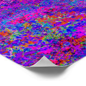 印象派サイケデリックの紫色の風景 ポスター (角)