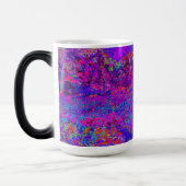 印象派サイケデリックの紫色の風景 モーフィングマグカップ (左)