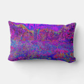 印象派サイケデリックの紫色の風景 ランバークッション (裏面)