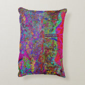 印象派サイケデリック庭園風景 アクセントクッション (裏面(縦))