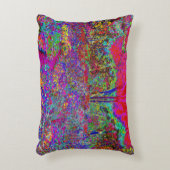 印象派サイケデリック庭園風景 アクセントクッション (正面(垂直))