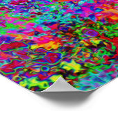 印象派サイケデリック庭園風景 ポスター (角)