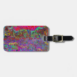 印象派サイケデリック庭園風景 ラゲッジタグ