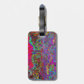 印象派サイケデリック庭園風景 ラゲッジタグ (裏面縦)
