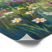 印象派スタイルの蒸気時代風景画 ポスター (角)