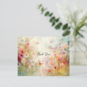 印象派スタイルフローラありがとう ポストカード (スタンド正面)