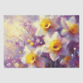 印象派ダフォディルフローラ紫イエローアート 薄葉紙 (正面)
