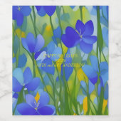 印象派テキサス州ブルーボンネット ワインラベル (シングルラベル)