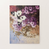 印象派バタフライガーデン絵を描ズ ジグソーパズル (縦)