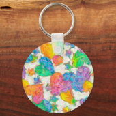 印象派パステルバレンタインハート キーホルダー (正面)