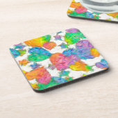印象派パステルバレンタインハート コースター (左側)