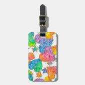 印象派パステルバレンタインハート ラゲッジタグ (正面縦)