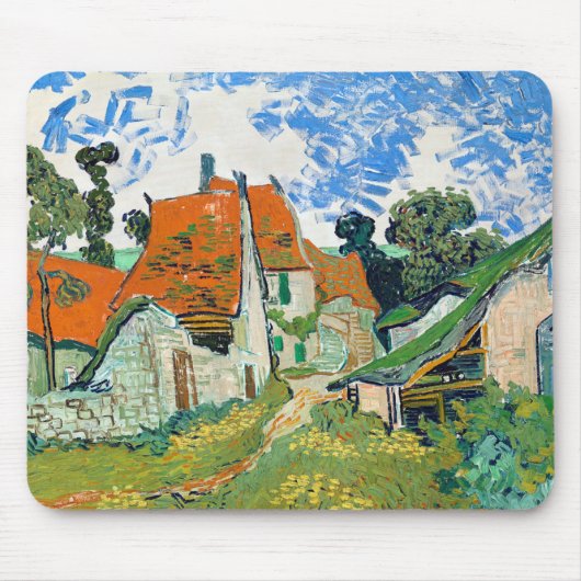 印象派ビンセント・ヴァン・ゴッホ通りイン・オーヴェール マウスパッド (正面)