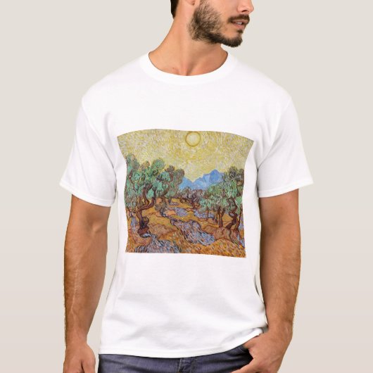 印象派ビンセント・ヴァン・ゴッホ・オリーブの木が有名 Tシャツ (正面)