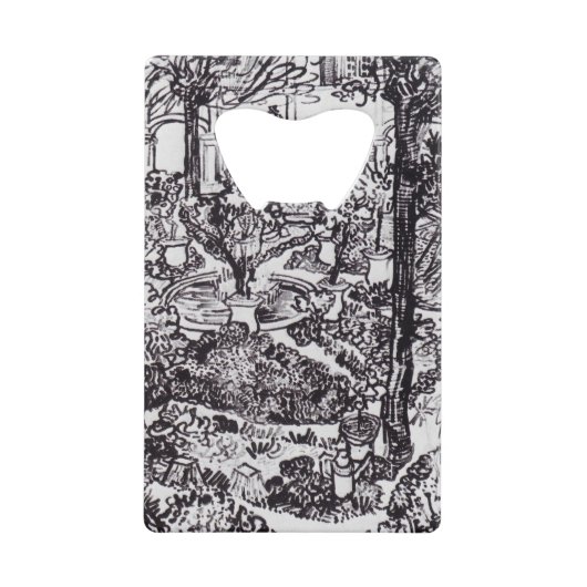 印象派ビンセント・ヴァン・ゴッホ・ガルテン・デ・ホスピタル クレジットカード栓抜き (正面)