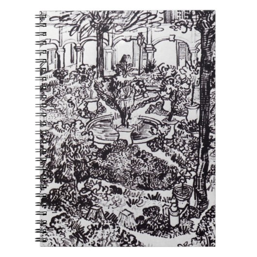 印象派ビンセント・ヴァン・ゴッホ・ガルテン・デ・ホスピタル ノートブック (正面)