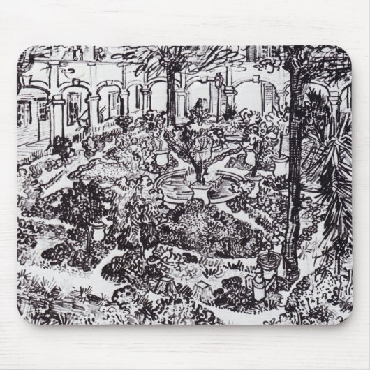 印象派ビンセント・ヴァン・ゴッホ・ガルテン・デ・ホスピタル マウスパッド (正面)