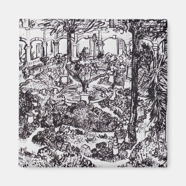 印象派ビンセント・ヴァン・ゴッホ・ガルテン・デ・ホスピタル マグネット