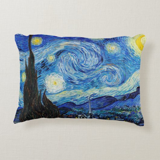 印象派ビンセント・ヴァン・ゴッホ・星空の夜 アクセントクッション (裏面)