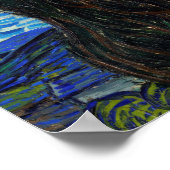 印象派ビンセント・ヴァン・ゴッホ・星空の夜 ポスター (角)